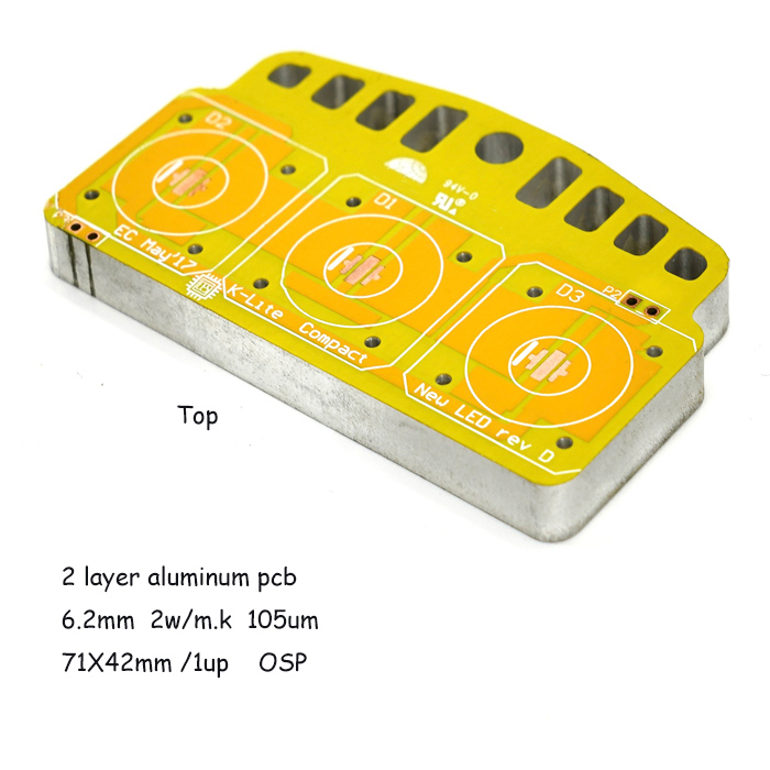 2 geruza aluminiozko PCB